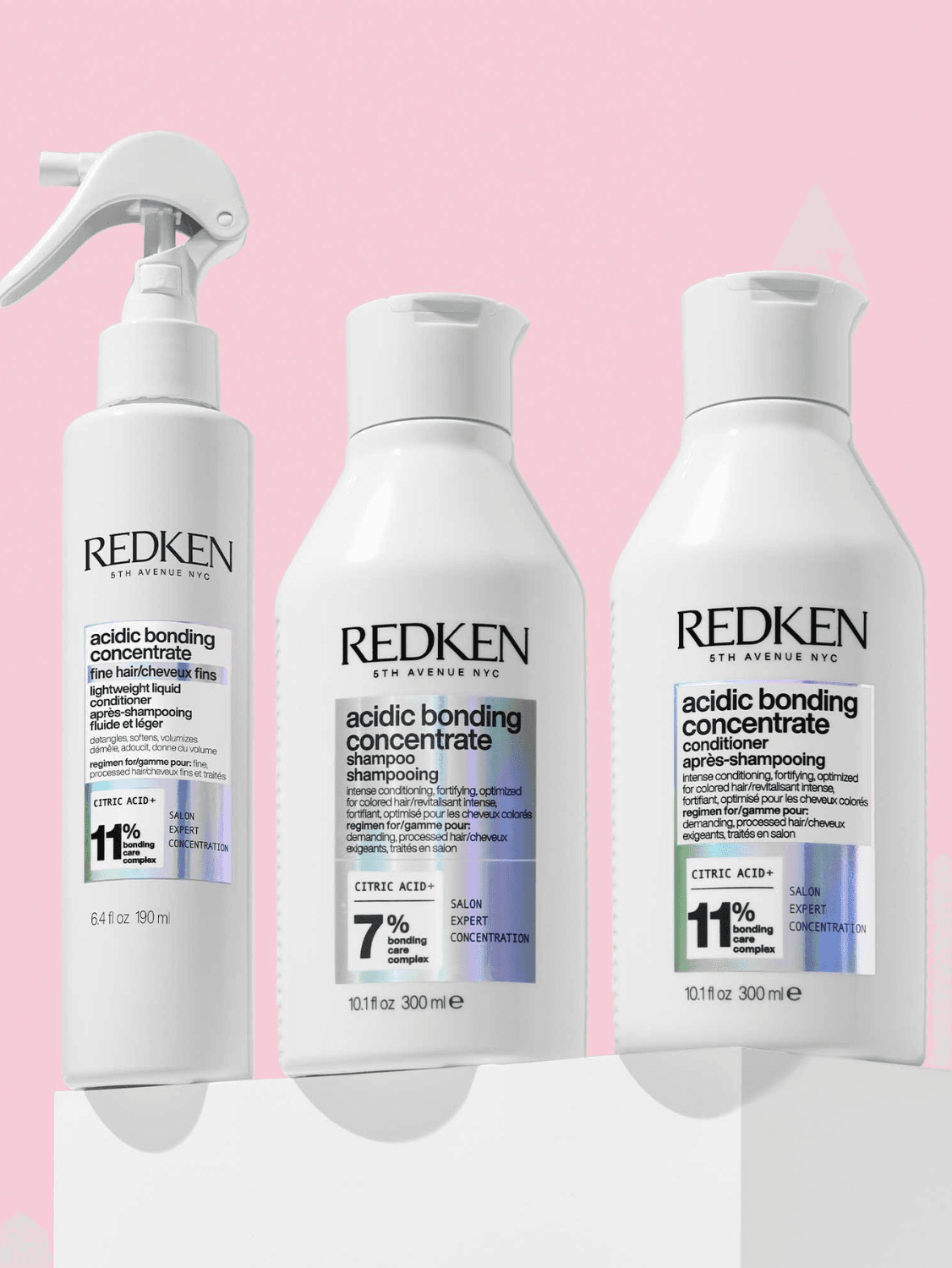 Fitness Pro : protocole de soin pour cheveux abîmés par Redken. Shampooing, après Shampooing et PH sealer